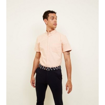 Orange Oxford Short Sleeve Shirt