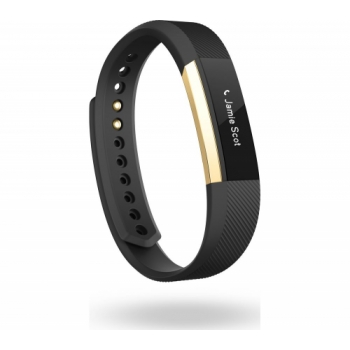 FITBIT Alta - Large, Gold & Black