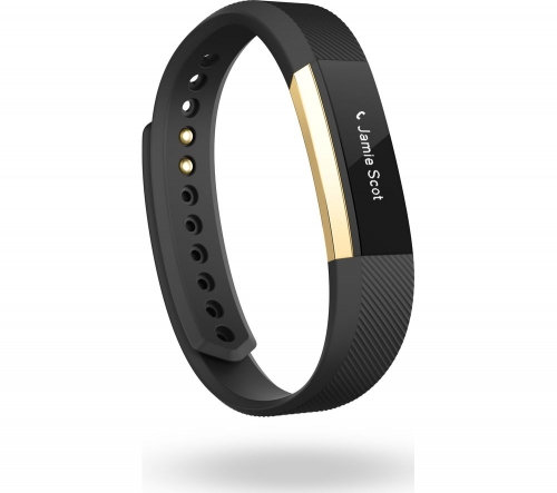 FITBIT Alta - Large, Gold & Black