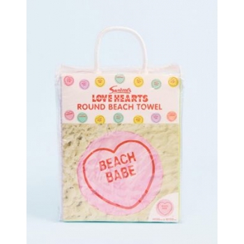 Fizz Love Hearts beach babe beach towel