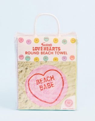 Fizz Love Hearts beach babe beach towel