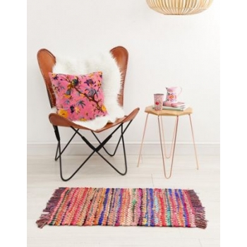 Ian Snow multi colour jute & chindi slub rag rug 50x80cm