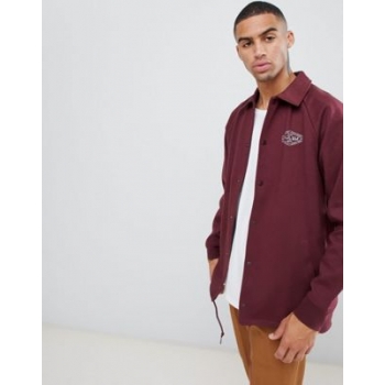 Vans Torrey Fleece coach jacket In Burgundy