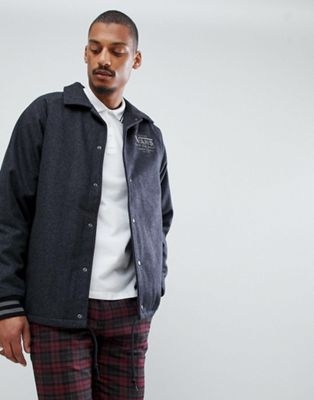 Vans Torrey Varsity Jacket In Charcoal