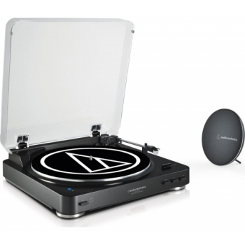 AUDIO TECHNICA AT-LP60SPBT Belt Drive Bluetooth Turntable with Bluetooth Speaker - Black