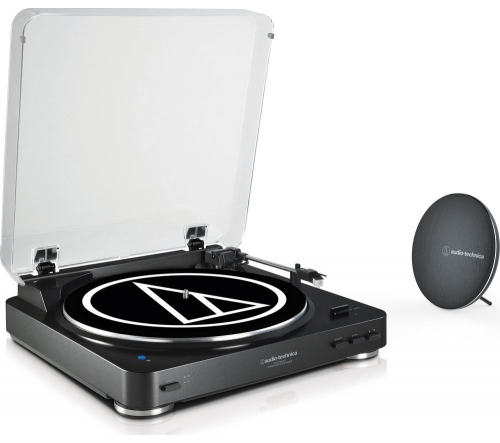 AUDIO TECHNICA AT-LP60SPBT Belt Drive Bluetooth Turntable with Bluetooth Speaker - Black