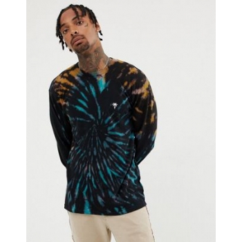 Vans tie dye long sleeve t-shirt in black