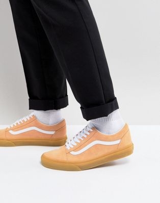 Vans Old Skool Gum Sole Trainers In Orange