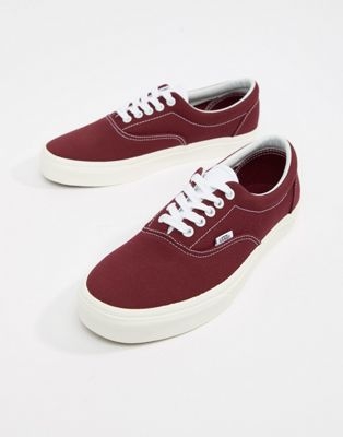 Vans Era Plimsolls In Burgundy VA38FRU8M