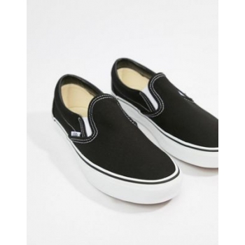 Vans Classic slip-on plimsolls in black veyeblk