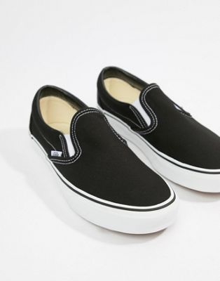 Vans Classic slip-on plimsolls in black veyeblk