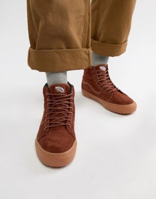 Vans SK8-Hi suede trainers in brown VN0A33TXUC81