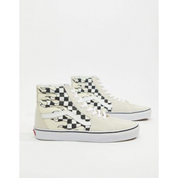 Vans SK8 Hi Flame Trainers In White VA38GERX8