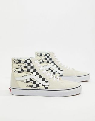 Vans SK8 Hi Flame Trainers In White VA38GERX8