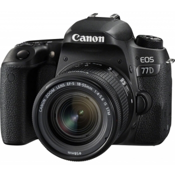 CANON EOS 77D DSLR Camera with EF-S 18-55 mm f/4-5.6 IS STM Lens + Extreme Plus Class 10 SDXC Memory Card - 64 GB + ES100 DSLR Camera Bag - Black