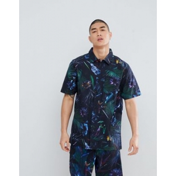 Vans Neo Jungle Short Sleeve Shirt In Black VA3712PI3