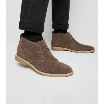 Light Brown Faux Suede Desert Boots