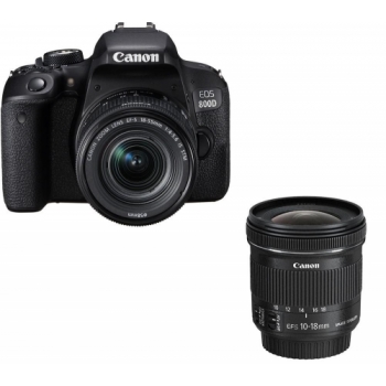 CANON EOS 800D DSLR Camera, EF-S 18-55 mm f/4-5.6 Lens & EF-S 10-18 mm f/4.5-5.6 Lens Bundle