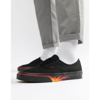 Vans Classics Authentic Flame Pack Trainers In Black VA38EMQ8Q