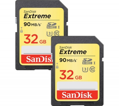 SANDISK Extreme Plus Ultra Performance Class 10 SDHC Memory Card - 32 GB, Twin Pack