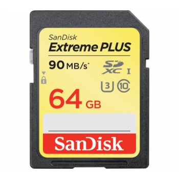 SANDISK Extreme Plus Class 10 SDXC Memory Card - 64 GB