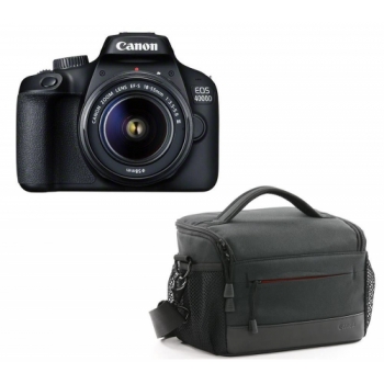 CANON EOS 4000D DSLR Camera, EF-S 18-55 mm f/3.5-5.6 III Lens & ES100 Bag Bundle