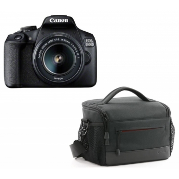 CANON EOS 2000D DSLR Camera, EF-S 18-55 mm f/3.5-5.6 IS II Lens & ES100 DSLR Camera Bag Bundle