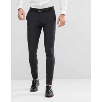 ASOS DESIGN super skinny fit suit trousers in charcoal