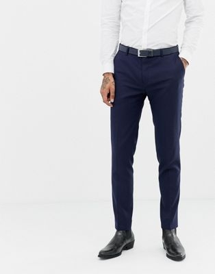 Twisted Tailor super skinny wool mix suit trousers in navy