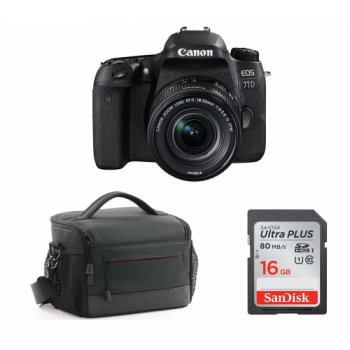 CANON EOS 77D DSLR Camera, Memory Card & Bag Bundle