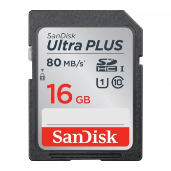 SANDISK Ultra Plus Class 10 SDHC Memory Card - 16 GB