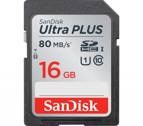 SANDISK Ultra Plus Class 10 SDHC Memory Card - 16 GB