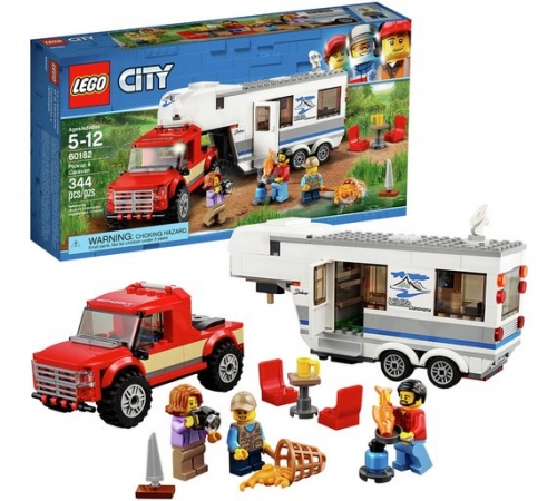 LEGO City Great Vehicles Pickup & Caravan Truck Toy - 60182