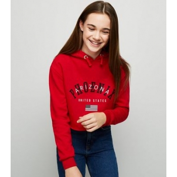 Girls Red Arizona Slogan Hoodie