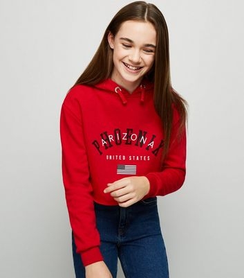 Girls Red Arizona Slogan Hoodie