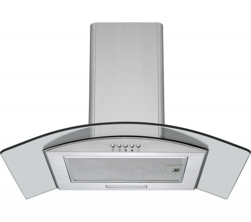 LOGIK L60CHDG17 Chimney Cooker Hood - Stainless Steel & Glass