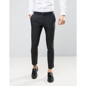 River Island skinny fit suit trousers in black