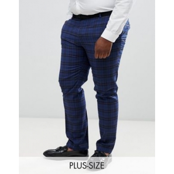 Twisted Tailor super skinny suit trouser with tartan check in wool