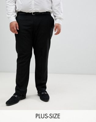 Burton Menswear Big & Tall skinny suit trousers in black