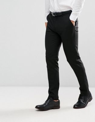 ASOS DESIGN skinny suit trousers in black