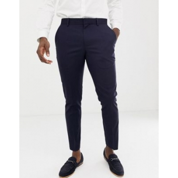 Burton Menswear wedding skinny fit suit trousers in navy