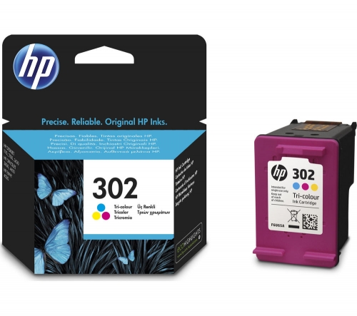 HP 302 Tri-colour Ink Cartridge + 100 x 150 mm Photo Paper - 30 Sheets