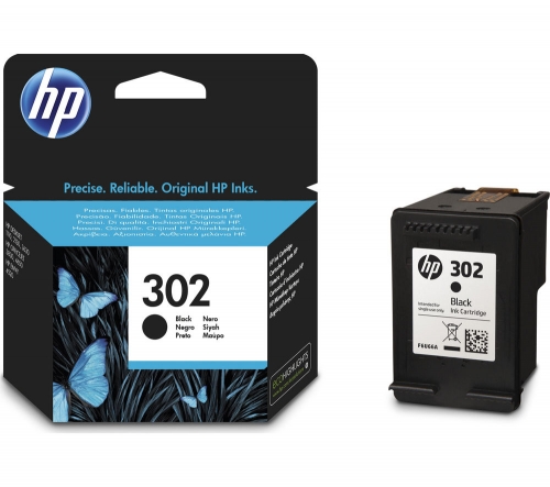 HP 302 Black Ink Cartridge + 100 x 150 mm Photo Paper - 30 Sheets