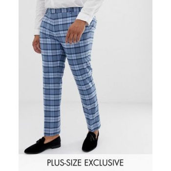 Twisted Tailor super skinny suit trousers in light blue check