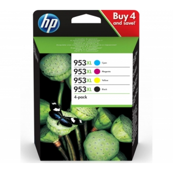 HP 953XL Cyan, Magenta, Yellow & Black Ink Cartridges