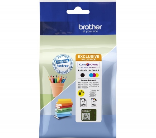 BROTHER LC3219XLDSVALRF Cyan, Magenta, Yellow & Black Ink Cartridges - Multipack