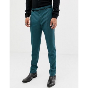 Twisted Tailor super skinny suit trouser in two tone geo