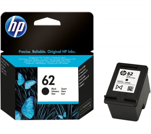 HP 62 Black Ink Cartridge + 100 x 150 mm Photo Paper - 30 Sheets