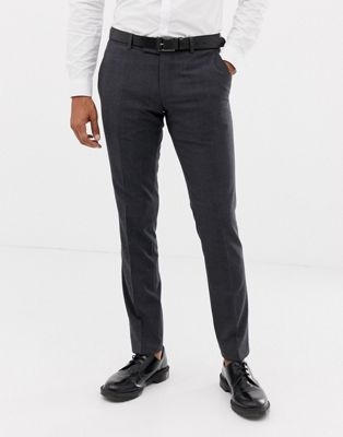 Esprit slim fit commuter suit trousers in grey check