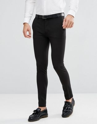 ASOS DESIGN super skinny fit suit trousers in black